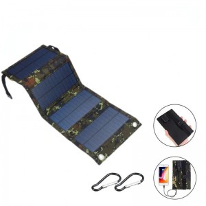 跨境热卖太阳能折叠包 10W 5VUSB户外手机便携太阳能充电器充电板
