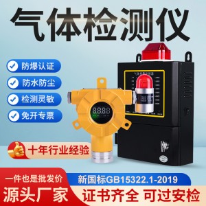 可燃气体报警器工业用化工厂油漆房燃气固定式有毒气体 泄露探测器