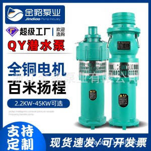 潜水泵三相油浸式大流量高压农用灌溉高压水泵深井提水高杨程水泵