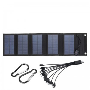 10W 5折 户外手机移动电源充电单晶太阳能小折叠包
