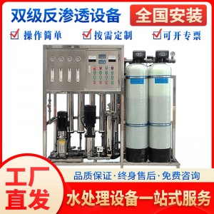 双级反渗透设备工业纯水设备0.5-15吨反渗透水处理设备工业净水器