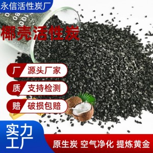 1000碘值黄金提炼活性炭直饮水净化食品级用椰壳果壳活性炭活