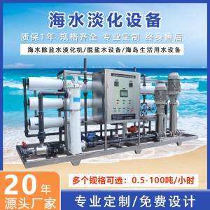 大型海水淡化设备脱盐纯水设备反渗透纯水设备苦咸水淡化设备