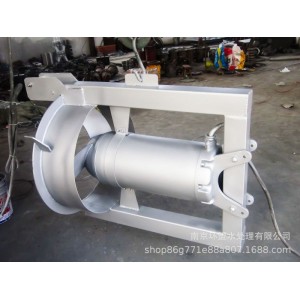 污水处理搅拌机灌溉 潜水式搅拌器 QJB-W1.5/6带拍门穿墙管回流泵