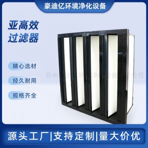 组合式高效过滤器v型过滤器高效空气过滤器大风量中央空调过滤器