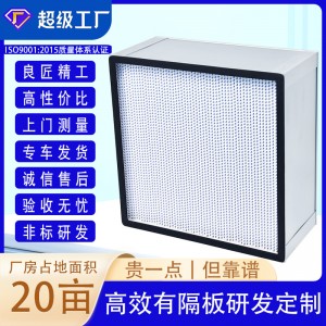 高效过滤器|非标订做有/无隔板H13 HEPA高效空气过滤器