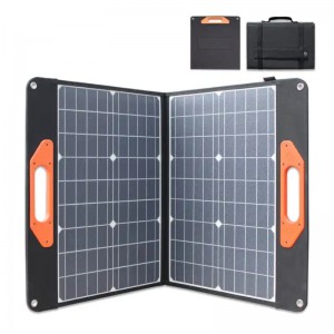 工厂批发定制60W20V户外太阳能折叠包手提太阳能柔性光伏充电板