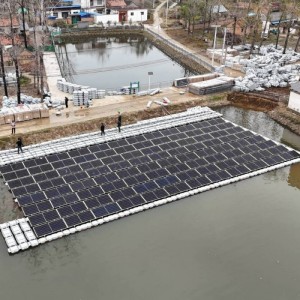 水上光伏支架水面上漂浮的太阳能支架HDPE材质耐腐蚀走道浮体