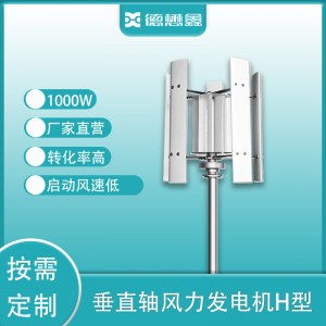 低风速H型垂直轴风力发电机森林防火用风力发电机1KW大功率