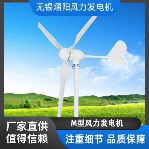 小型水平轴风力发电机 12V/24V/48V 直驱永磁 工厂出货