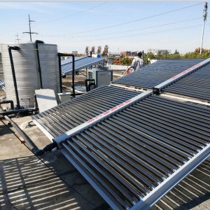 豪光太阳能304内胆50管双排集热器工程联箱