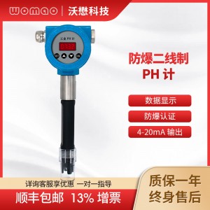 沃懋防爆PH计高精度一体式工业污水检测仪酸碱度污水监测仪数显