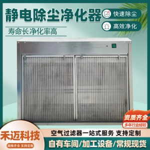 禾迈中央空调通风管道静电除尘器回风口微静电净化器