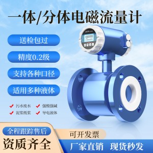 一体分体电磁流量计导电液体泥浆纸浆等多种液体适用支持各种口径