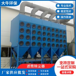 滤筒除尘器工业粉尘处理斜插式除尘器空气净化碳钢材质滤筒除尘器